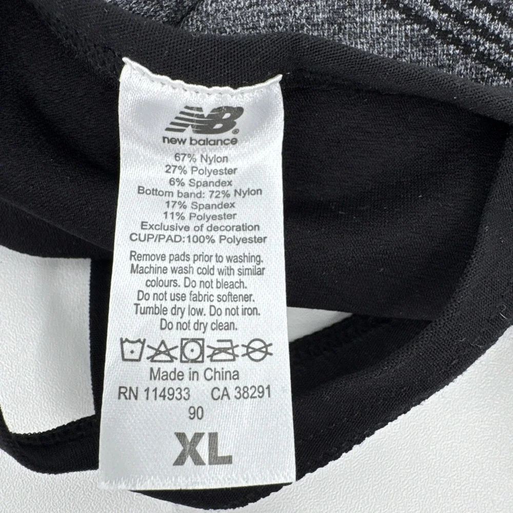 New Balance Gray Racer Back Sports Bra‎ Women's Size X-Large New Activewear